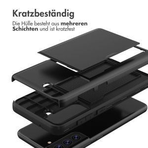 iMoshion ﻿Backcover mit Kartenfach für das Samsung Galaxy S21 FE - Schwarz