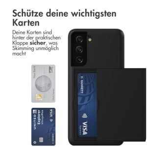 iMoshion ﻿Backcover mit Kartenfach für das Samsung Galaxy S21 - Schwarz