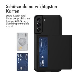 iMoshion ﻿Backcover mit Kartenfach für das Samsung Galaxy S22 - Schwarz
