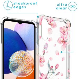 iMoshion Design Hülle mit Band für das Samsung Galaxy A14 (5G/4G) - Blossom Watercolor