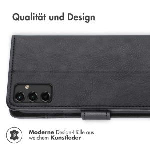 iMoshion Luxuriöse Klapphülle für das Samsung Galaxy A14 (5G/4G) - Schwarz