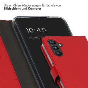 Selencia Echtleder Klapphülle für das Samsung Galaxy A34 (5G) - Rot