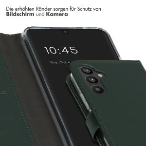 Selencia Echtleder Klapphülle für das Samsung Galaxy A34 (5G) - Grün