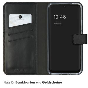 Selencia Echtleder Klapphülle für das Samsung Galaxy A34 (5G) - Schwarz