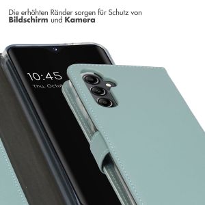 Selencia Echtleder Klapphülle für das Samsung Galaxy A14 (5G) - Air Blue