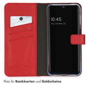 Selencia Echtleder Klapphülle für das Samsung Galaxy A14 (5G) - Rot
