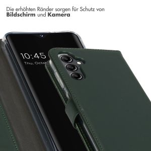 Selencia Echtleder Klapphülle für das Samsung Galaxy A14 (5G) - Grün