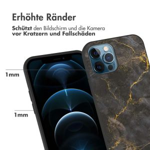 iMoshion Design Hülle für das iPhone 12 (Pro) - Black Marble