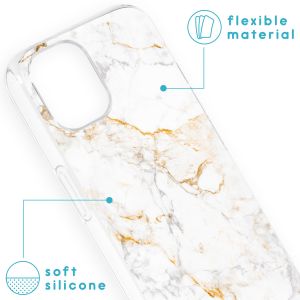 iMoshion Design Hülle für das iPhone 13 - White Marble