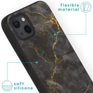 iMoshion Design Hülle für das iPhone 13 - Black Marble