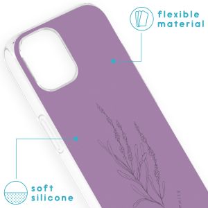 iMoshion Design Hülle für das iPhone 13 - Floral Purple