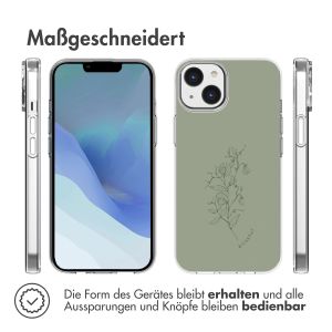 iMoshion Design Hülle für das iPhone 14 - Floral Green