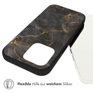 iMoshion Design Hülle für das iPhone 14 Pro - Black Marble