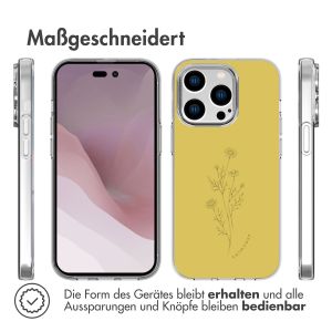 iMoshion Design Hülle für das iPhone 14 Pro - Floral Lime