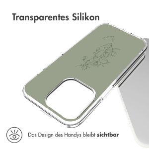 iMoshion Design Hülle für das iPhone 14 Pro - Floral Green