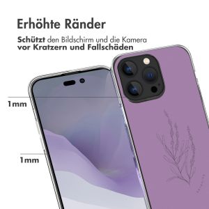 iMoshion Design Hülle für das iPhone 14 Pro Max - Floral Purple