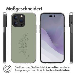 iMoshion Design Hülle für das iPhone 14 Pro Max - Floral Green