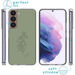 iMoshion Design Hülle für das Samsung Galaxy S22 - Floral Green