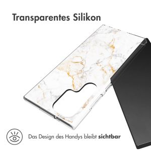 iMoshion Design Hülle für das Samsung Galaxy S23 Ultra - White Marble