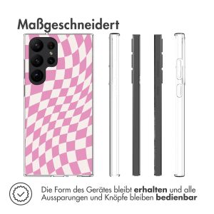 iMoshion Design Hülle für das Samsung Galaxy S23 Ultra - Retro Pink Check