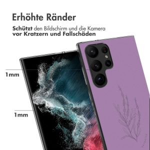 iMoshion Design Hülle für das Samsung Galaxy S23 Ultra - Floral Purple
