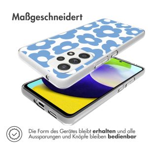 iMoshion Design Hülle für das Samsung Galaxy A53 - Retro Blue Flowers