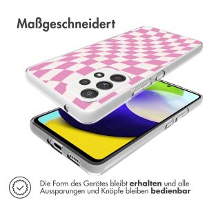 iMoshion Design Hülle für das Samsung Galaxy A53 - Retro Pink Check