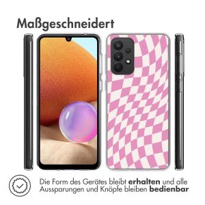 iMoshion Design Hülle für das Samsung Galaxy A33 - Retro Pink Check