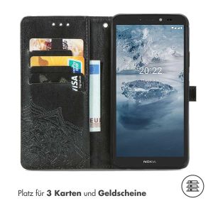 iMoshion Mandala Klapphülle für das Nokia C2 2nd Edition - Schwarz