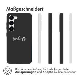 iMoshion Design Hülle für das Samsung Galaxy S23 - Fuck Off - Schwarz