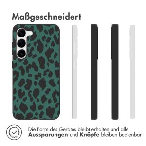 iMoshion Design Hülle für das Samsung Galaxy S23 Plus - Leopard - Grün / Schwarz