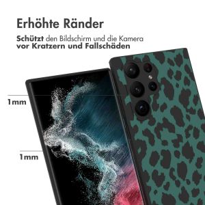 iMoshion Design Hülle für das Samsung Galaxy S23 Ultra - Leopard - Grün / Schwarz