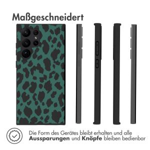 iMoshion Design Hülle für das Samsung Galaxy S23 Ultra - Leopard - Grün / Schwarz