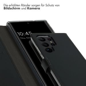Selencia Echtleder Klapphülle für das Samsung Galaxy S23 Ultra - Schwarz