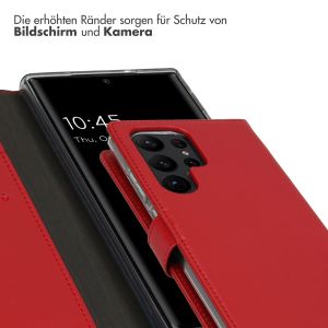 Selencia Echtleder Klapphülle für das Samsung Galaxy S23 Ultra - Rot
