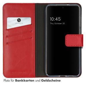 Selencia Echtleder Klapphülle für das Samsung Galaxy S23 - Rot