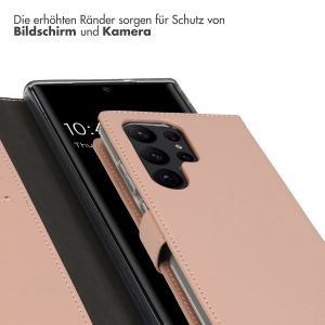 Selencia Echtleder Klapphülle für das Samsung Galaxy S23 Ultra - Dusty Pink