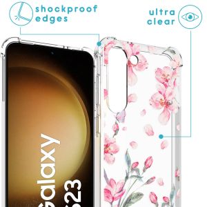 iMoshion Design Hülle mit Band für das Samsung Galaxy S23 - Blossom Watercolor