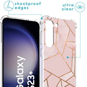 iMoshion Design Hülle mit Band für das Samsung Galaxy S23 Plus - Pink Graphic