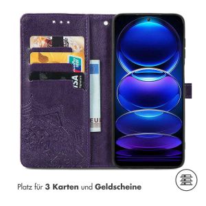 iMoshion Mandala Klapphülle für das Xiaomi Redmi Note 12 Pro - Violett