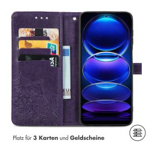 iMoshion Mandala Klapphülle für das Xiaomi Redmi Note 12 - Violett