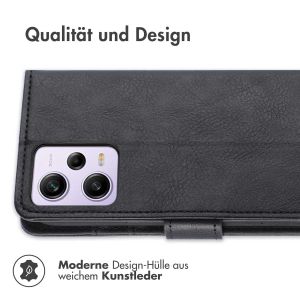 iMoshion Luxuriöse Klapphülle für das Xiaomi Redmi Note 12 Pro Plus - Schwarz