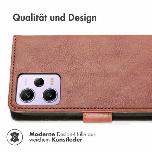 iMoshion Luxuriöse Klapphülle für das Xiaomi Redmi Note 12 Pro - Braun