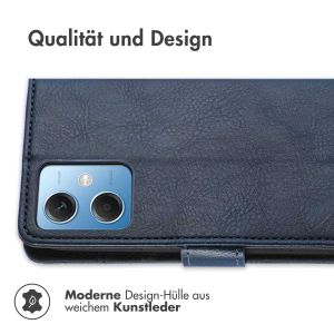 iMoshion Luxuriöse Klapphülle für das Xiaomi Redmi Note 12 - Dunkelblau