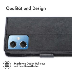 iMoshion Luxuriöse Klapphülle für das Xiaomi Redmi Note 12 - Schwarz