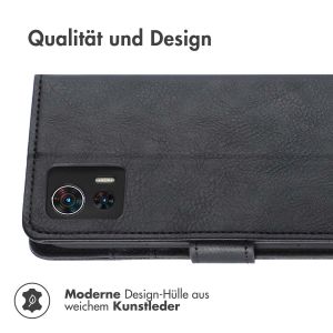 iMoshion Luxuriöse Klapphülle für das Motorola Edge 30 Neo - Schwarz