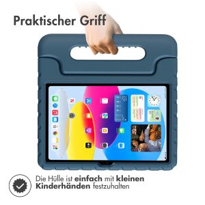 iMoshion Schutzhülle mit Handgriff kindersicher für das iPad 10 (2022) 10.9 Zoll - Dunkelblau