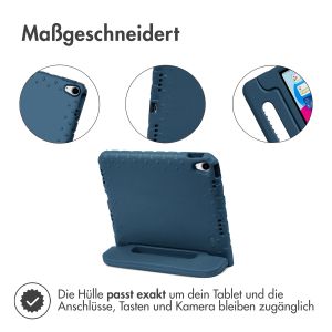iMoshion Schutzhülle mit Handgriff kindersicher für das iPad 10 (2022) 10.9 Zoll - Dunkelblau