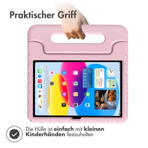 iMoshion Schutzhülle mit Handgriff kindersicher für das iPad 10 (2022) 10.9 Zoll - Hellrosa