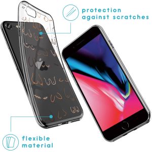iMoshion Design Hülle für das iPhone SE (2022 / 2020) / 8 / 7 - Boobs all over - Transparent